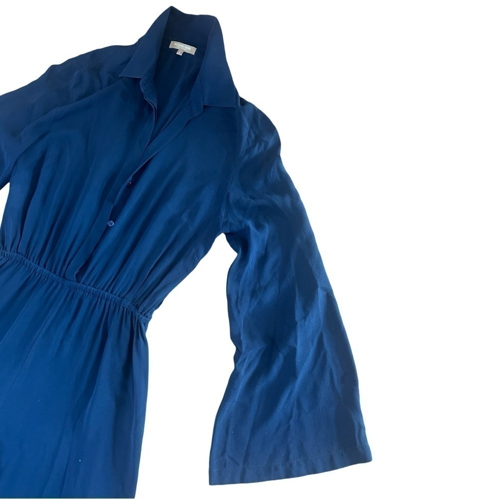 Michael Kors Collection Navy Silk Jumpsuit - Picture 3 of 8